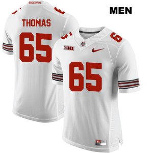 Men's NCAA Ohio State Buckeyes Phillip Thomas #65 College Stitched Authentic Nike White Football Jersey MZ20E71FE